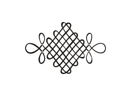 Акриловый штамп W025c Виньетка, размер 1,4 * 2,2 см