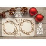 Чипборд ScrapBox - Набір виночків з листочками Hh-014