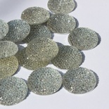 Кабашон зі стразами, колір прозорий, 24x6мм, 1 шт.