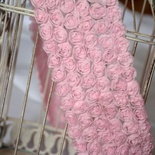 Лента из маленьких розочек, цвет розовый, 6 рядов цветов, длина 30 см