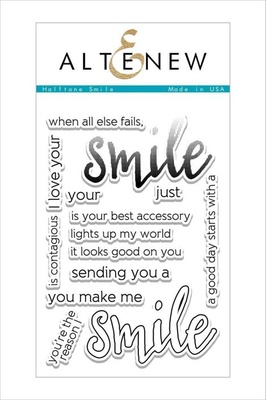 Набір ножів і штампів від Altenew - Halftone Smile Stamp & Die Bundle, 14 штампів +1 ніж