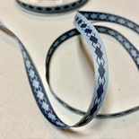 Стрічка від American Crafts двосторонній у робмики, синьо - блакитеа, ширина 9,5мм, 90 см