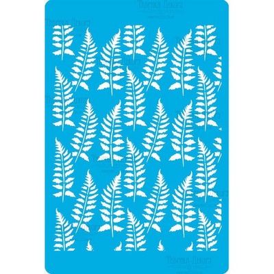 Трафарет багаторазовий 15x20cм Папороть фон 296, ТМ Фабрика Декору