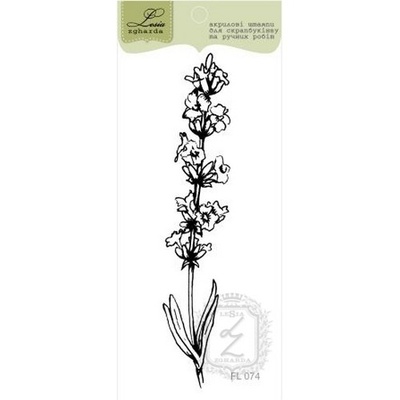 Акриловый штамп Lesia Zgharda Стебельце лаванди FL074, 9,9*2см