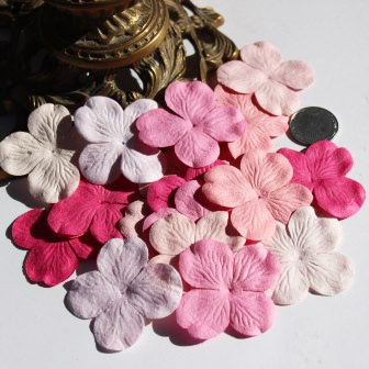 Гортензія, мікс квітів: рожевий, 5см