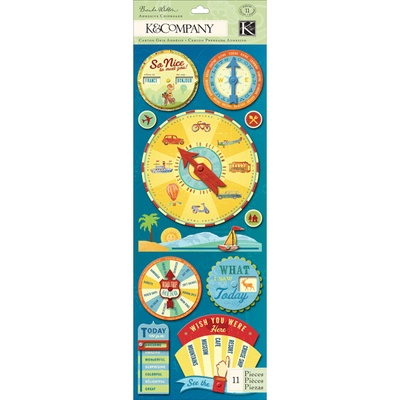 Висічки на клейовій основі K&Company — «Рух», розмір: 11,4x34,3 см