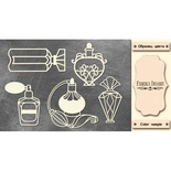 Набір чіпбордів Вінтажні флакони з духами, колір молочний, ТМ Фабрика Декору