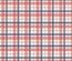 Тканина 100% бавовна - клітинка блакитно - червона тонка, 45x55см