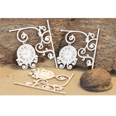 Чипборд Scrapiniec - Часы маленькие Park Avenue 04, 4 штуки