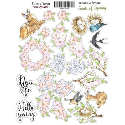 Набір наліпок Smile of spring, ТМ Фабрика Декору