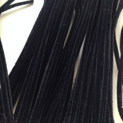 Синельная проволока, цвет черный, 30 см, 1 штука