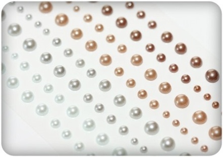 Клейові напівперлинки, 120 шт., 4 кольори, Версаль 2