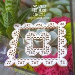 Чипборд ScrapBox - 2 квадратні мереживні рамки Hr-177