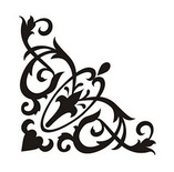 Акриловый штамп KU004 Уголок, размер 4*4,1 см