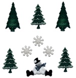 Набір декоративних ґудзиків Dress It Up - EverGreen