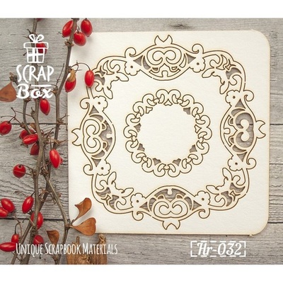 Чипборд ScrapBox - Рамка квадратна арт-нуво №2