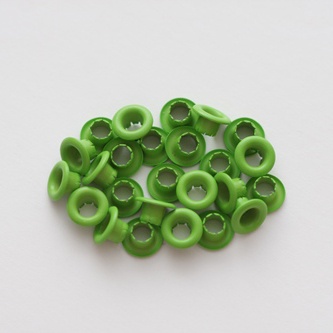 Набор люверсов, 4,8 мм, 25 шт., зеленые