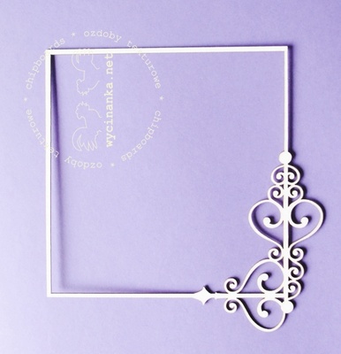 Чипборд від Wycinanka - Рамка Paris, візерунок 2, 11x11,2см