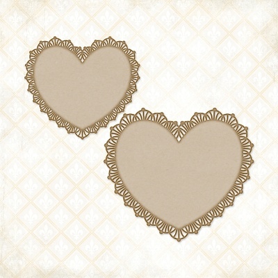 Чипборд Blue Fern StudiOs-Frilly Hearts