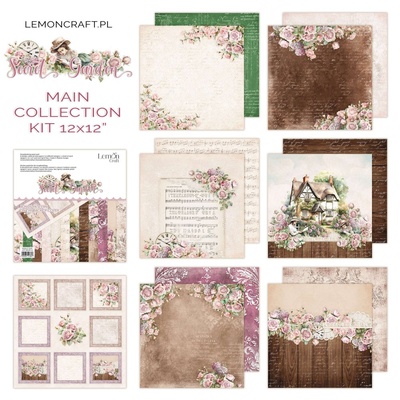Набiр паперу для скрапбукiнгу Lemoncraft - Secret Garden, 30.5x30.5см