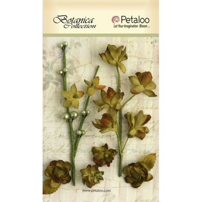 Набір об’ємних квітів Petaloo - Floral Ephemera - Moss Green