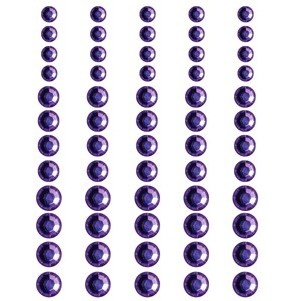 Половинки кристалів на клейовій основі Queen & Co - Rhinestones Lavender, 60 штук