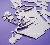 Чипборд від Wycinanka - Морозиво з вишеньками, розмір 20x20см