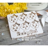 Чипборд ScrapBox - мордашки дівчат Hc-013