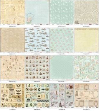 Набір паперу для скрапбукінгу Версаль, 30,5x30,5см, 10 аркушів від ScrapBerryʼs - Версаль