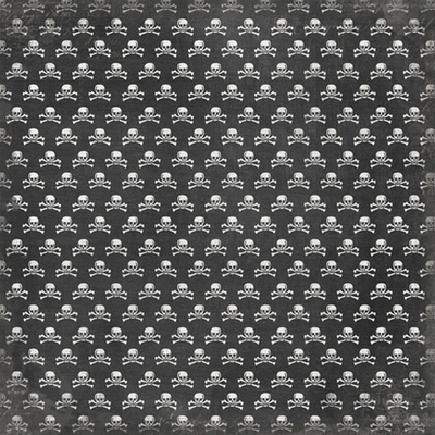 Бумага для скрапбукинга Carta Bella Happy Haunting - Scary Skulls, двусторонняя, 30х30 см, 1 лист