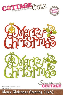 Ніж для вирубки CottageCutz Merry Christmas Greeting, 10x15см