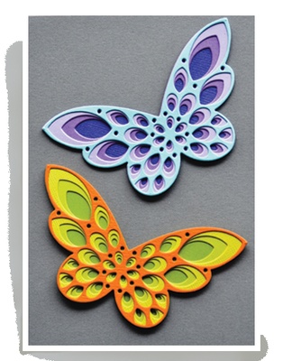 Набор ножей от Birch Press Design - Sparkler butterfly layer set, 4 шт.