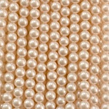 Намистини "перли" на нитці, 140 намистинки, діаметр 6 мм