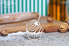 Чипборд від Вензелик - Тістечко 02, розмір: 37x54 мм