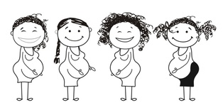 Акриловий штамп D030 Майбутні матері, розмір 7,6х3,1 см