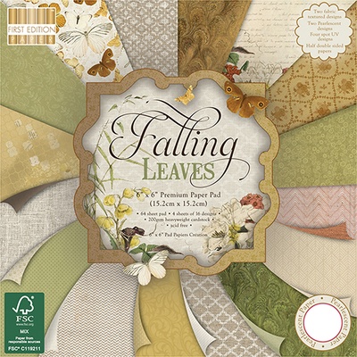 Набор скрапбумаги от First Edition - Falling Leaves, 15x15 см, 64 шт