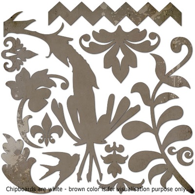 Чипборд від 7 Dots Studio - Nature Walk - Chipboards