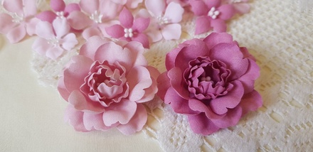 Набір квітів з тканини (18 шт.)