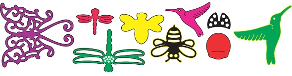 Ніж для вирубки Tiny Things with Wings від Cheery Lynn Designs, 8 шт.