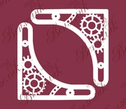 Чипборд від Вензелик - куточки стімпанк, розмір: 61x61 мм