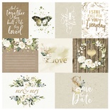 Аркуш одностороннього паперу для скрапбукінгу від Scrapmir - Картки для вирізання - Tenderness, 20x20см