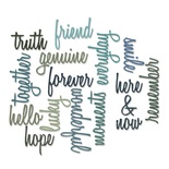 Лезвие от Sizzix - Tim Holtz - Thinlits Dies Script Friendship Words Collection pk of 16 - Слова