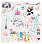 Высечки из чипборда от Crate Paper - Maggie Holmes Confetti Collection - 30x30 см, 49 шт.