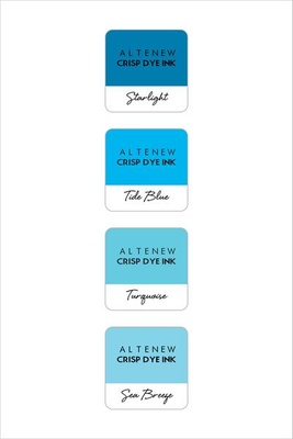 Набор чернил от Altenew - Deep Blue Seas Mini Cube Set