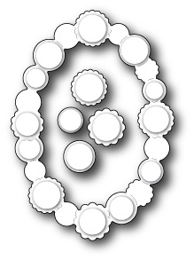 Ніж для вирубки від Poppystamps - Button Oval Contour