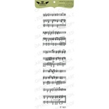 Акриловый штамп Lesia Zgharda F161 Ноты вертикальные, размер 2,8х11,3 см