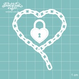 Чипборд від Вензелик - Серце Стімпанк 04, розмір: 6,2x6,9 см