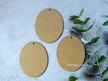 Заготовка для декорування від WOODchic - "Овал", 9.5x9.5см
