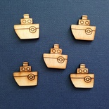 Деревʼяна фігурка WOOD-036 - Кораблик, 1 штука