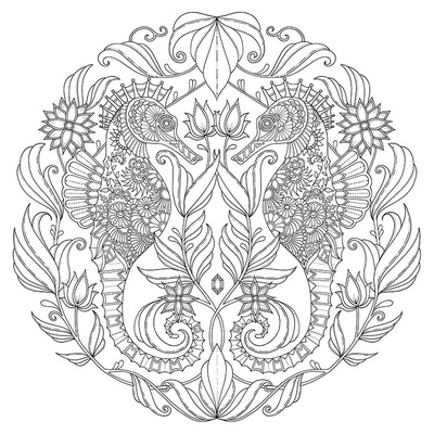 Книга-раскраска (антистресс, раскраска для взрослых) "Загублений океан" ("Затерянный океан"). Джоанна Басфорд. Арт.00113088